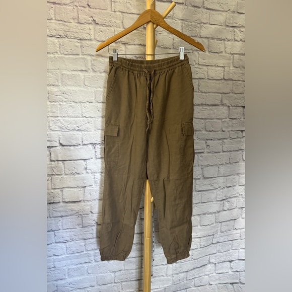 Linen cargo jogger pants - Picture 4 of 10